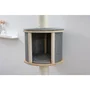 Kerbl - Arbre à chat mural compact avec niches, surfaces de repos et poteaux sisal - 168 cm - Modèle Tofana - Gris
