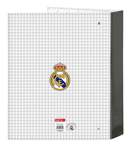 Safta Carpeta Real Madrid 1ª Equip. 24/25 - Classeur à 4 anneaux 35mm, lomo ancho, 27x33x6 cm