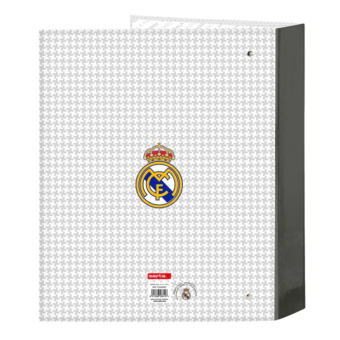 Reliure à anneaux Real Madrid C.F. 24/25 Blanc Gris A4 27 x 33 x 6 cm