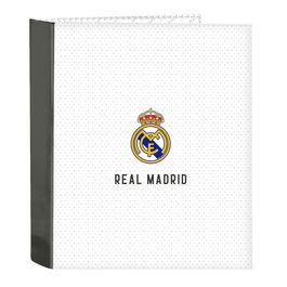 Reliure à anneaux Real Madrid C.F. 24/25 Blanc Gris A4 27 x 33 x 6 cm