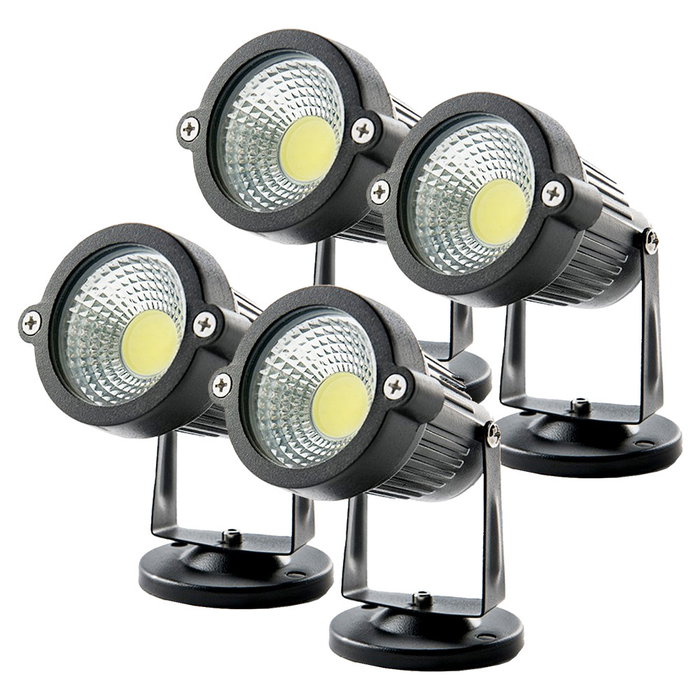 Pack de 4 Spots de Jardin LED 5W 450Lm 6000K Blanco Frío Pack de 4 Spots de Jardin LED 5W 450Lm 6000K Blanco Frío