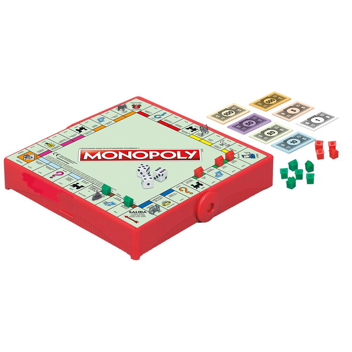 Hasbro Games Monopoly Voyage Édition Compacte Portable Jeu de Société F8256 - Version Espagnole - À Partir de 8 Ans