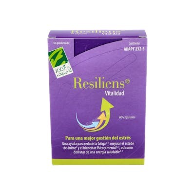 CIEN POR CIEN NATURAL RESILIENS VITALIDAD 60cap. CIEN POR CIEN NATURAL RESILIENS VITALIDAD 60cap.