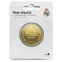 Real Madrid Monnaie Commémorative Dorée Bernabéu en Zamak avec Capsule et Boîte de Collection - Article Officiel