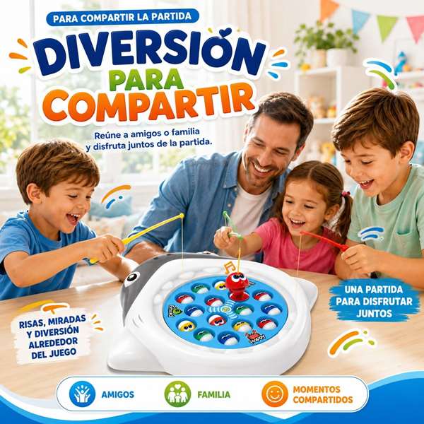 JugaToys Jeu Pesca Tiburon avec musique 31x30 cm
