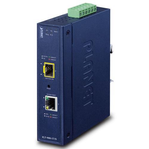 Planet IGT-900-1T1S - Convertisseur Media Gigabit Géré 1 Port 10/100/1000Base-T + 1 Port SFP 100/1000/2500Base-X, IP30, -40 à 75°C Planet IGT-900-1T1S - Convertisseur Media Gigabit Géré 1 Port 10/100/1000Base-T + 1 Port SFP 100/1000/2500Base-X, IP30, -40 à 75°C