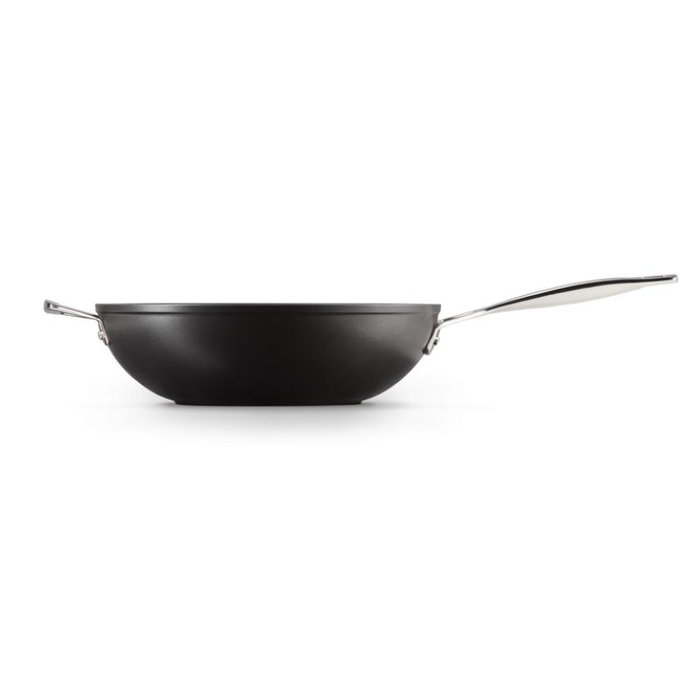 Le Creuset Wok / Poêle à frire Toughened Non-Stick 30cm Noir et Acier inoxydable