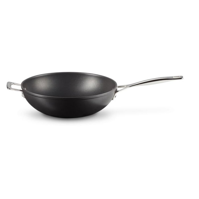 Le Creuset Wok / Poêle à frire Toughened Non-Stick 30cm Noir et Acier inoxydable