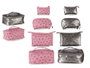 Berilo Nécessaire de voyage argent et rose