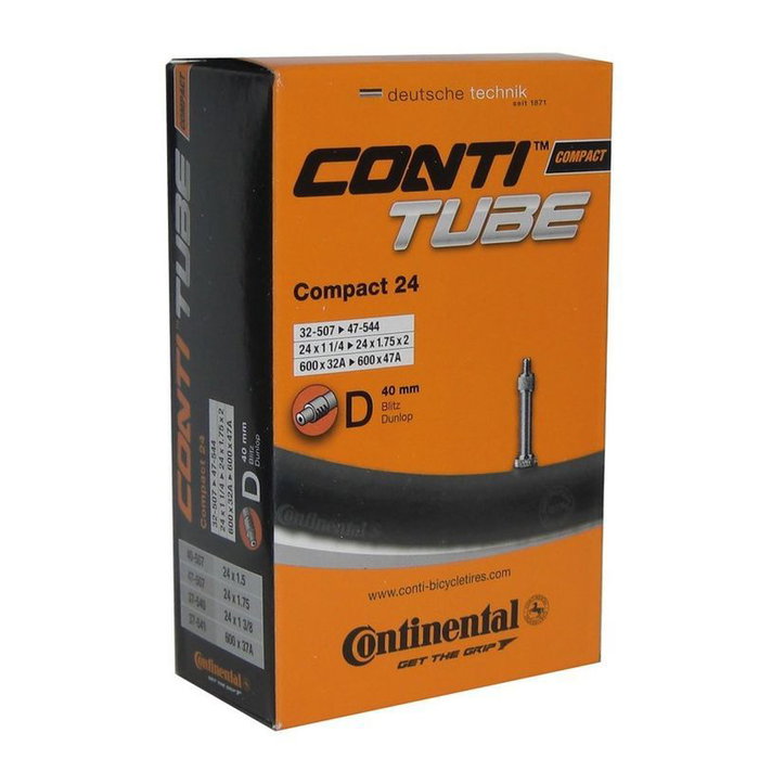 Continental Camara Conti 24X1 1/4-1.75'' Compact Dunlop 40 mm Continental Camara Conti 24X1 1/4-1.75'' Compact Dunlop 40 mm