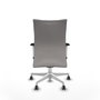 Piqueras Y Crespo Chaise de bureau Albacete blanc en similicuir avec mécanisme synchro et roulettes 65mm