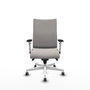 Piqueras Y Crespo Chaise de bureau Albacete blanc en similicuir avec mécanisme synchro et roulettes 65mm