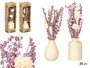 GIFTDECOR Petit vase haut lavande modèles assortis