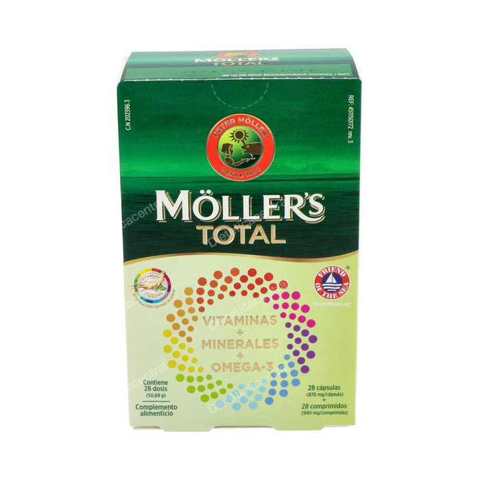 Moller'S Total Multivitamines + Omega 3 28 comprimés + 28 perles Moller's Moller'S Total Multivitamines + Omega 3 28 comprimés + 28 perles Moller's