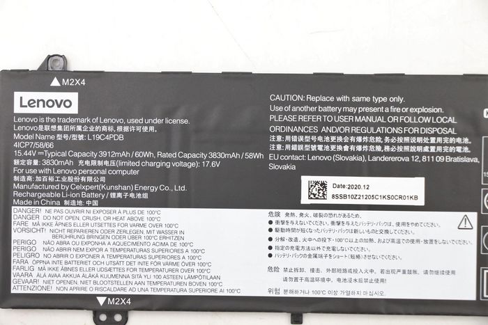 Lenovo Batterie 4 cellules 60Wh 15,44V pour ordinateur portable