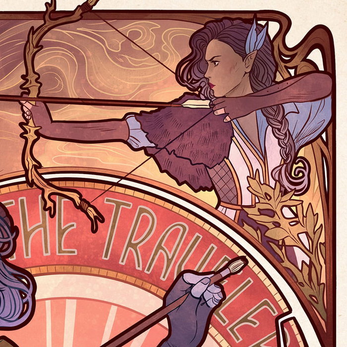 Critical Role impression Art Laura Bailey: 10th Anniversary Art Nouveau Illustrations 46 x 28 cm - non encadrée