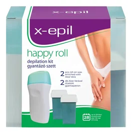 X-Epil Set Happy Roll avec bandes de cire pour les jambes