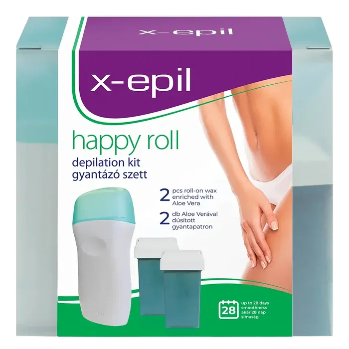 X-Epil Set Happy Roll avec bandes de cire pour les jambes X-Epil Set Happy Roll avec bandes de cire pour les jambes
