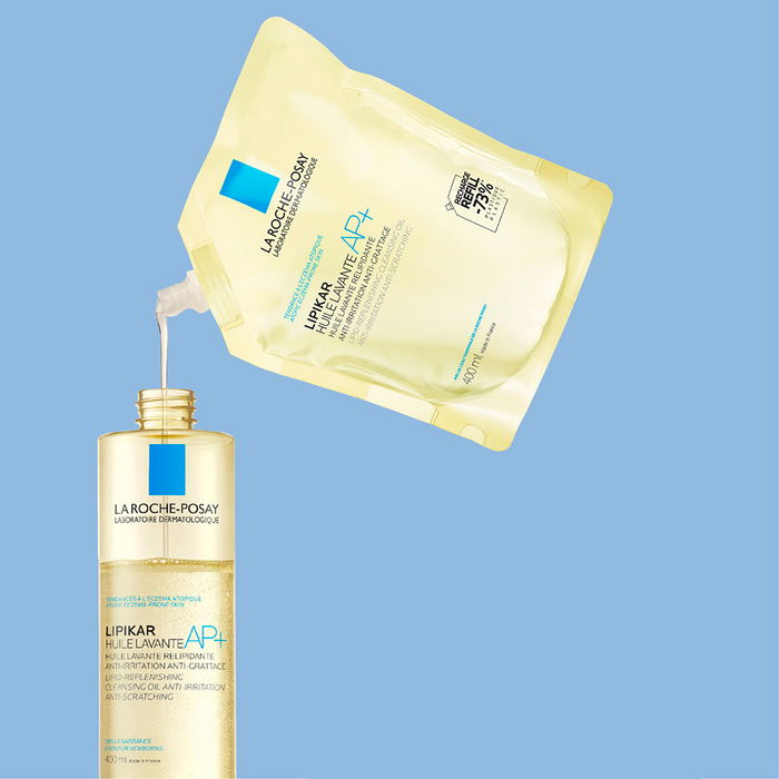 La Roche Posay LIPIKAR AP+ Huile Nettoyante Réparatrice Peaux Sèches à tendance atopique, 400 ml