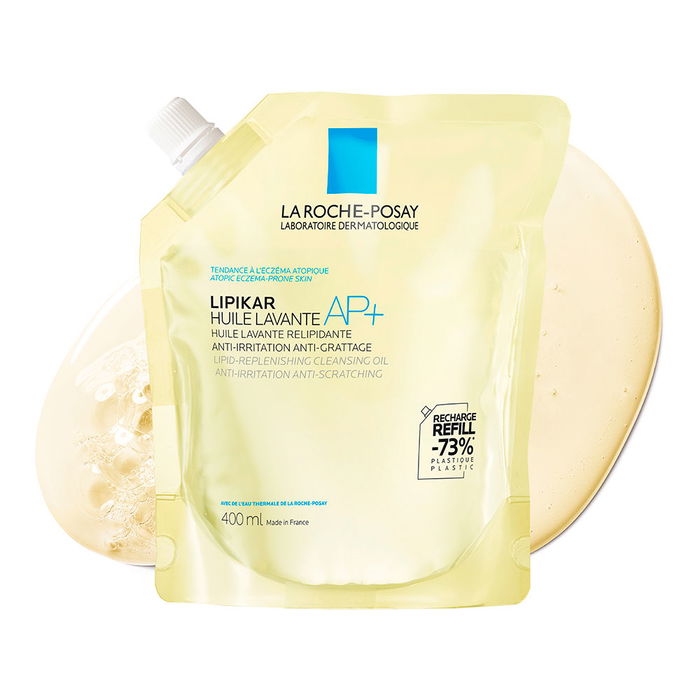La Roche Posay LIPIKAR AP+ Huile Nettoyante Réparatrice Peaux Sèches à tendance atopique, 400 ml