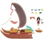 MATTEL Disney Vaiana 2 La Pirogue de Vaiana avec Poupée Vaiana et HeiHei le Poulet JBT78