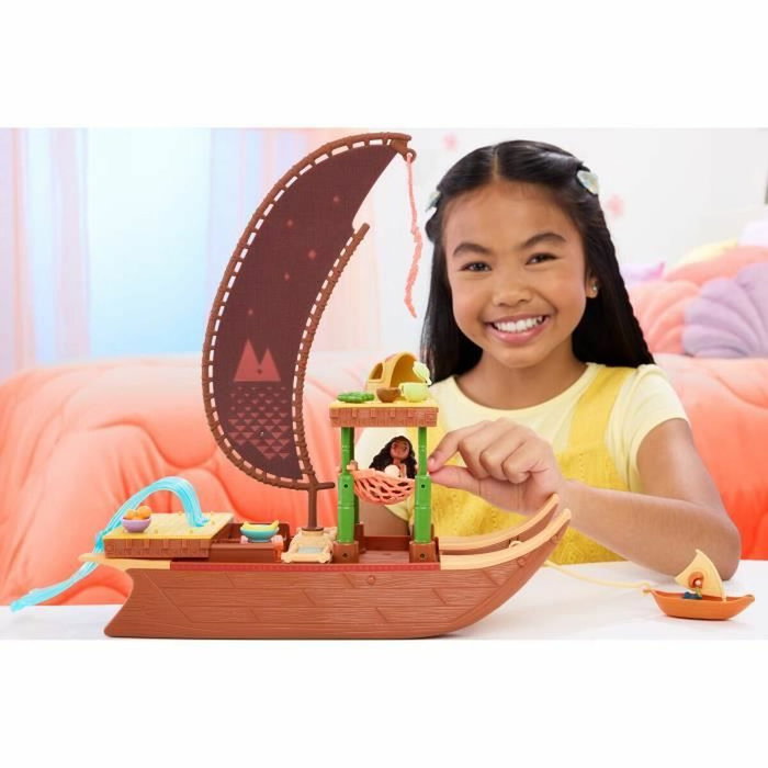 Mattel Grand Catamaran Vaiana 2 Disney Princess avec Poupée et HeiHei