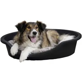 Kerbl Corbeille pour chien Dreamer Noir en plastique recyclé 95x70x29 cm avec aération et pieds antidérapants