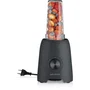 SEVERIN SM3724 Mix & Go Blender 2-en-1 – récipient en verre 1,5 L, gourde robuste, accessoire moulin fruits secs, noir