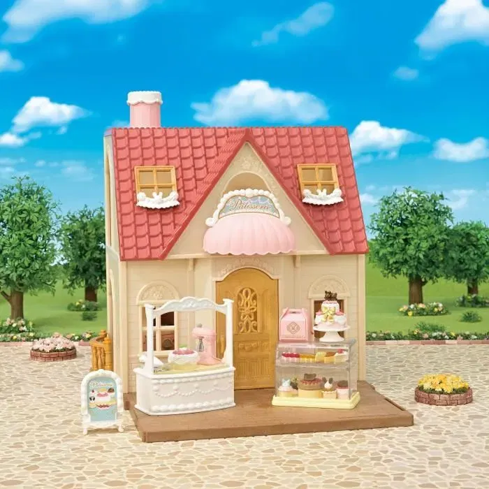 Sylvanian Families 5807 - Coffret Pâtisserie, Set Complet pour Cosy Cottage avec Vitrine et Plus de 100 Accessoires, Jouet Enfant dès 3 ans