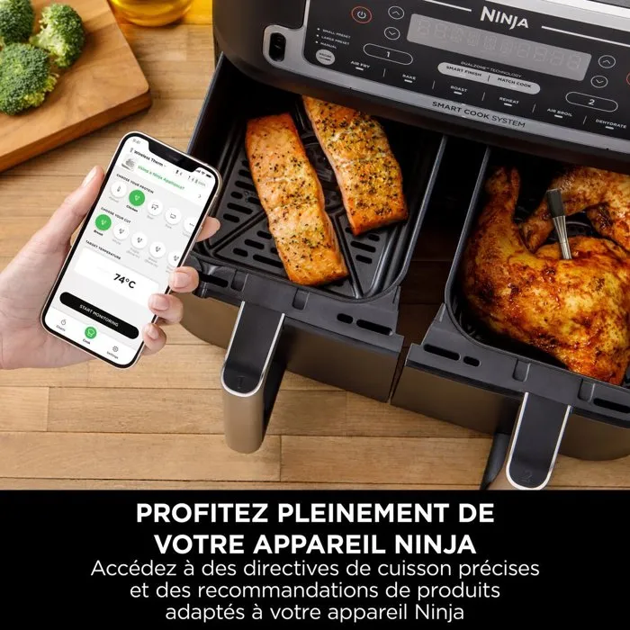 Ninja Thermosonde connectée sans fil WP100EU ProChef - Bluetooth/Wi-Fi - Cuisson et grill