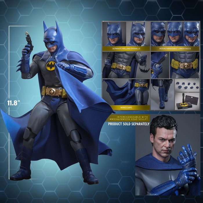 The Flash figurine Movie Masterpiece 1/6 Batman (Blue & Grey Suit) Limited Edition Hot Toys Exclusive 30 cm The Flash figurine Movie Masterpiece 1/6 Batman (Blue & Grey Suit) Limited Edition Hot Toys Exclusive 30 cm