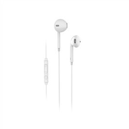 ELBE AU-B15-MIC Écouteurs intra-auriculaires avec micro et contrôle de musique et appel, couleur blanc - Compatible avec les smartphones