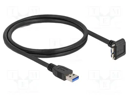 DELOCK Câble USB A vers USB B micro fiche 90° haut/bas 1m noir