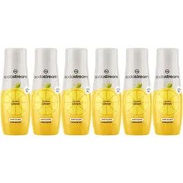 SodaStream Concentrés - Lot de 6 concentrés Citron sans sucre - Préparez jusqu'à 54L de boissons - Flacon de 440 ml