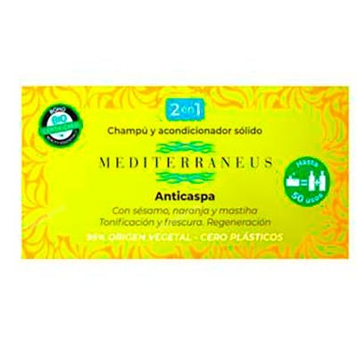 Mundonatural Mediterraneus Shampoing Solide Antipelliculaire et Après-Shampoing, à la Mastiha, Sésame et Orange, Sans Parabènes, 55 g Mundonatural Mediterraneus Shampoing Solide Antipelliculaire et Après-Shampoing, à la Mastiha, Sésame et Orange, Sans Parabènes, 55 g