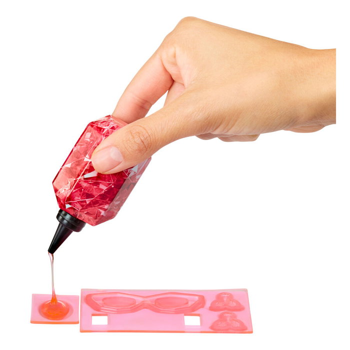 MGA - Poupée Rainbow High Iris Crystal Fashion, Kit Créatif 6 Accessoires DIY en Résine avec Outils, Âge +8 Ans