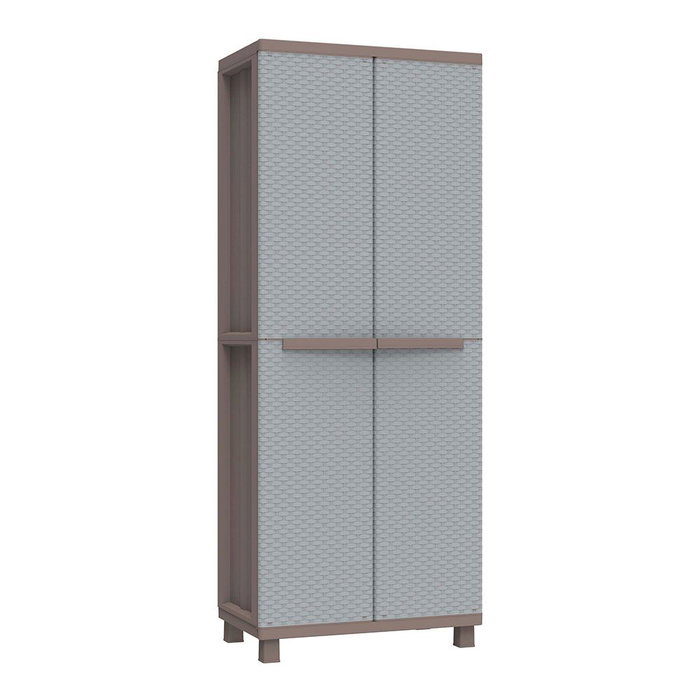 Armoire à balai Terry Jrattan 369 Gris 68 x 37,5 x 170 cm Plastique 3 Etagères Armoire à balai Terry Jrattan 369 Gris 68 x 37,5 x 170 cm Plastique 3 Etagères