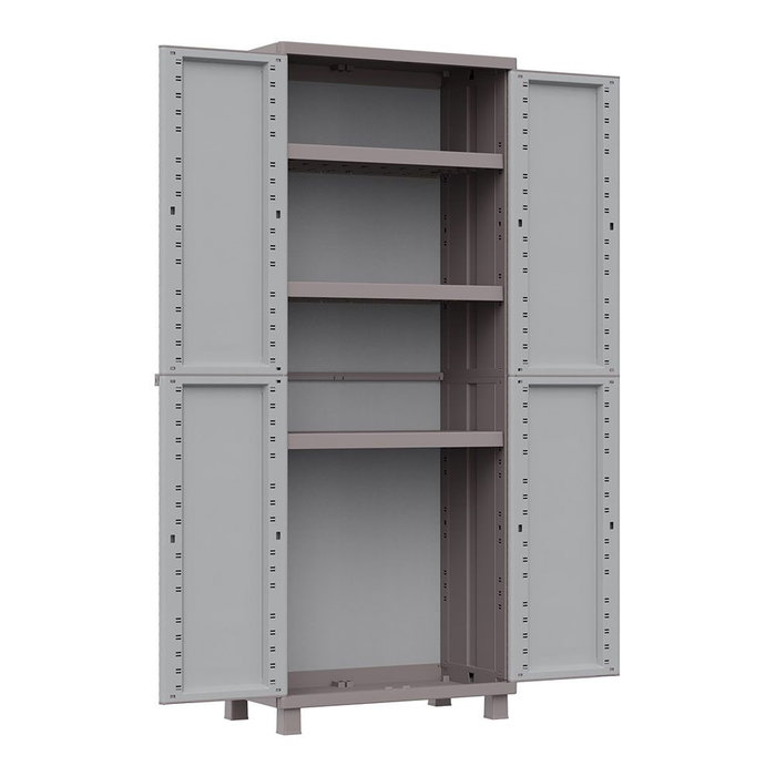 Armoire à balai Terry Jrattan 369 Gris 68 x 37,5 x 170 cm Plastique 3 Etagères Armoire à balai Terry Jrattan 369 Gris 68 x 37,5 x 170 cm Plastique 3 Etagères