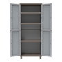 Armoire à balai Terry Jrattan 369 Gris 68 x 37,5 x 170 cm Plastique 3 Etagères