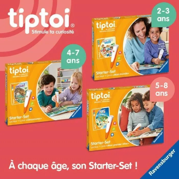 Ravensburger Lecteur et Livre Tiptoi Starter Mon Monde, Jeu Éducatif Électronique sans Écran Cherche et Trouve, Version Française, 00174, À Partir de 5 Ans