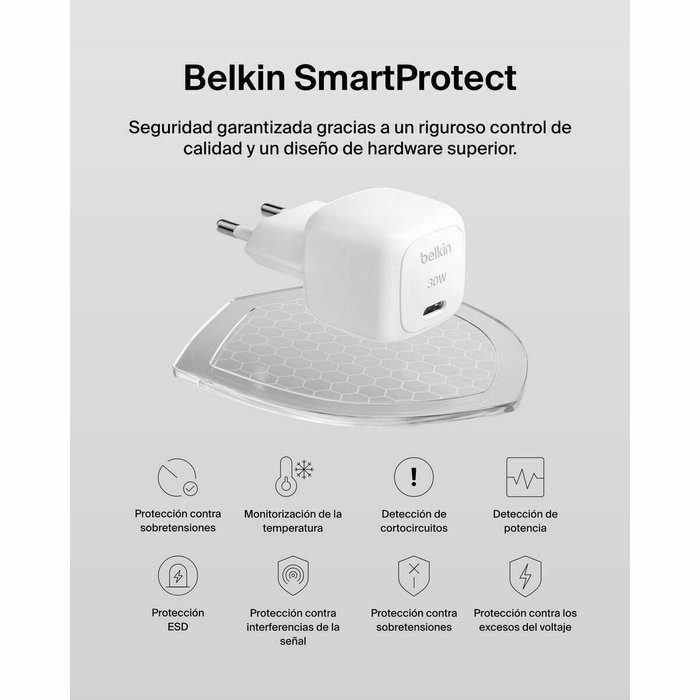 Câble Lightning Belkin WCA008KQWH Blanc 30 W