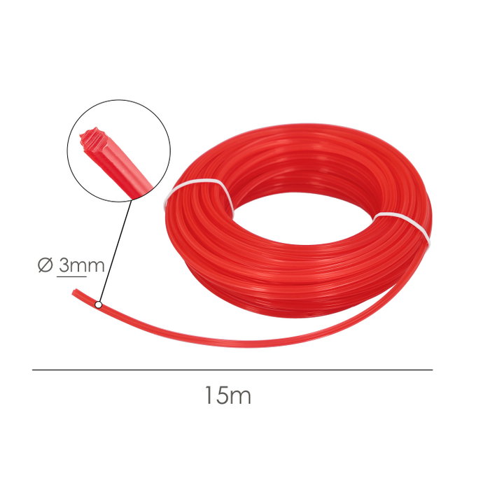 WOLFPACK LINEA PROFESIONAL Fil Nylon Étoile 3,0mm (Rouleau 15m)