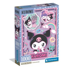 Clementoni Puzzle 1000 pièces Kuromi - 70 x 50 cm - avec Poster - À partir de 14 ans