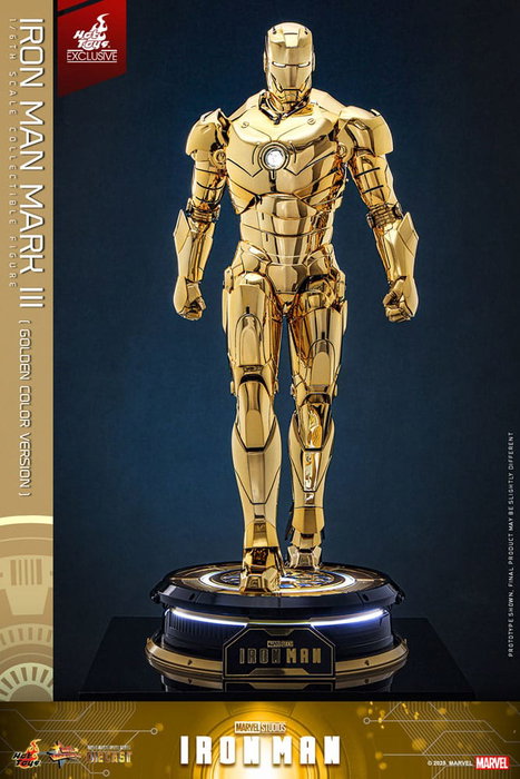 Iron Man figurine Movie Masterpiece Diecast 1/6 Iron Man Mark III (Gold Color Version) Hot Toys Exclusive 33 cm Iron Man figurine Movie Masterpiece Diecast 1/6 Iron Man Mark III (Gold Color Version) Hot Toys Exclusive 33 cm