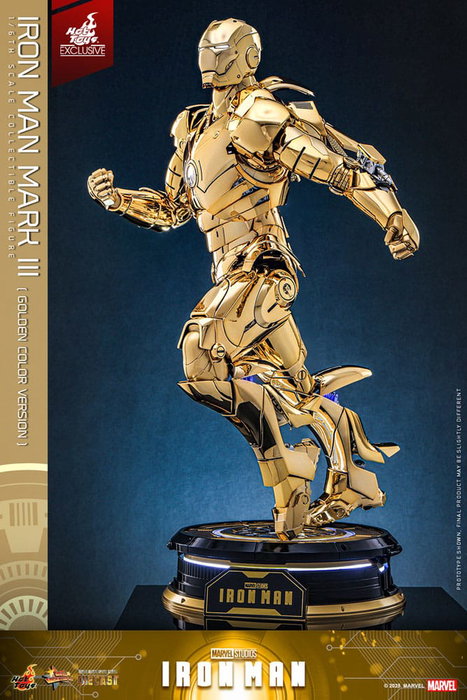Iron Man figurine Movie Masterpiece Diecast 1/6 Iron Man Mark III (Gold Color Version) Hot Toys Exclusive 33 cm Iron Man figurine Movie Masterpiece Diecast 1/6 Iron Man Mark III (Gold Color Version) Hot Toys Exclusive 33 cm