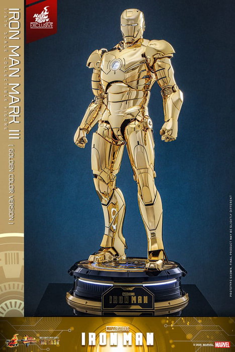 Iron Man figurine Movie Masterpiece Diecast 1/6 Iron Man Mark III (Gold Color Version) Hot Toys Exclusive 33 cm Iron Man figurine Movie Masterpiece Diecast 1/6 Iron Man Mark III (Gold Color Version) Hot Toys Exclusive 33 cm