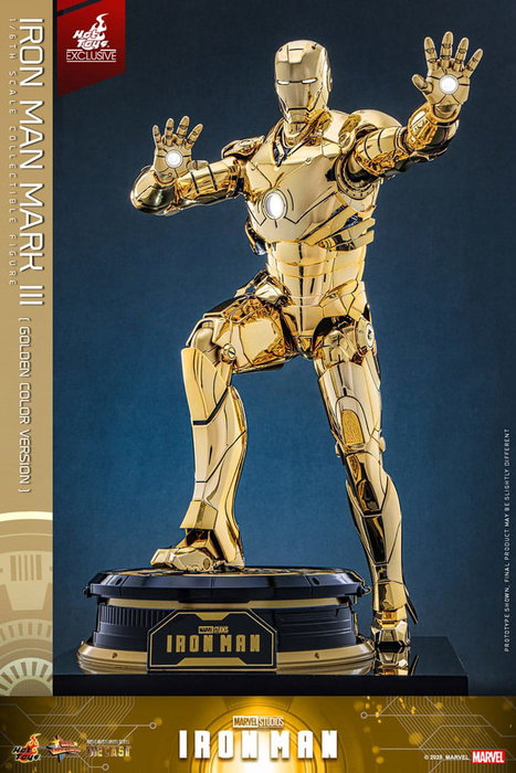 Iron Man figurine Movie Masterpiece Diecast 1/6 Iron Man Mark III (Gold Color Version) Hot Toys Exclusive 33 cm Iron Man figurine Movie Masterpiece Diecast 1/6 Iron Man Mark III (Gold Color Version) Hot Toys Exclusive 33 cm