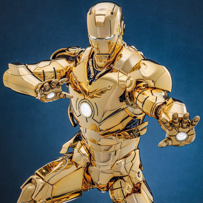 Iron Man figurine Movie Masterpiece Diecast 1/6 Iron Man Mark III (Gold Color Version) Hot Toys Exclusive 33 cm Iron Man figurine Movie Masterpiece Diecast 1/6 Iron Man Mark III (Gold Color Version) Hot Toys Exclusive 33 cm