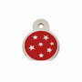 Plaque d'identification pour collier Imarc PetScribe Passion Rouge Argent