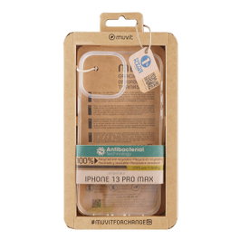 Muvit for Change Coque Recycletek pour iPhone 13 Pro Max, Transparente